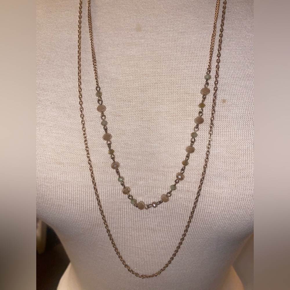 **FREE w/ Purchase!** Double strand Necklace with small Beads - Picture 1 of 4
